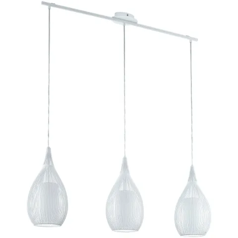 Candeeiro de Tecto Suspenso Branco com Vidro Opalino RAZONI EGLO 94388