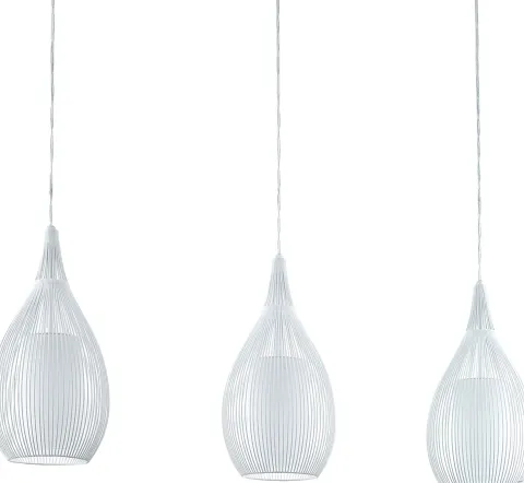 Candeeiro de Tecto Suspenso Branco com Vidro Opalino RAZONI EGLO 94388