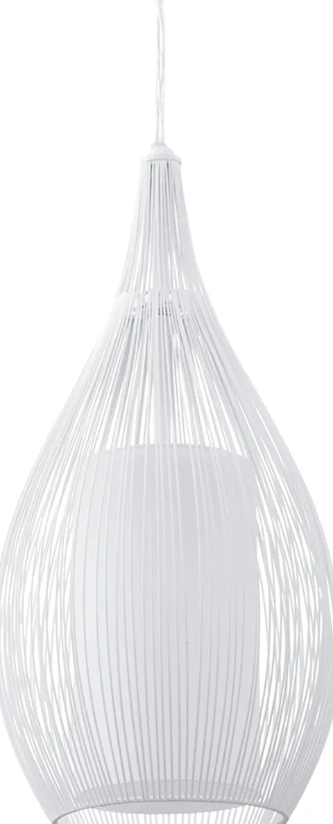 Candeeiro de Tecto Suspenso Branco com Vidro Opalino RAZONI EGLO 94388