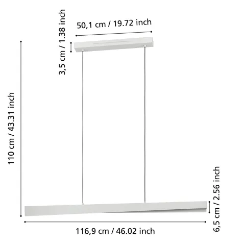 Candeeiro de Tecto Suspenso Bolognano-Z eglo 901833