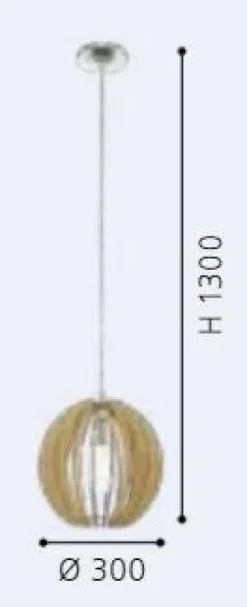 Candeeiro de Tecto Suspenso com Madeira Cossano EGLO 94764