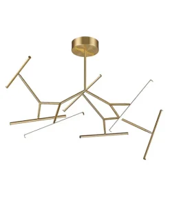 Candeeiro de Tecto Suspenso Dourado Matte PZA2073 - Zambelis