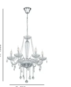 Candeeiro de tecto suspenso Eglo Basilano 1 Ø720mm 39099