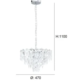 Candeeiro de Tecto Suspenso Eglo Carvario 39723 Ø470mm