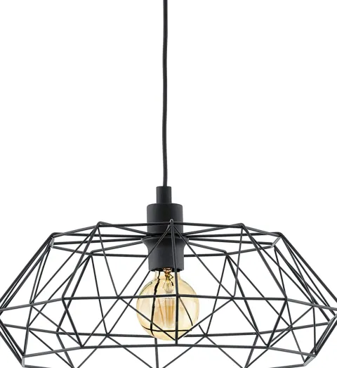 Candeeiro de Tecto Suspenso Eglo Carlton 2 Preto 49487