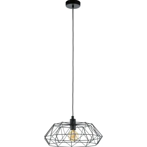 Candeeiro de Tecto Suspenso Eglo Carlton 2 Preto 49487