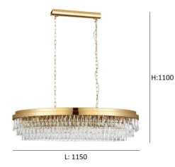 Candeeiro de Tecto Suspenso Eglo Valparaiso 39463 Dourado