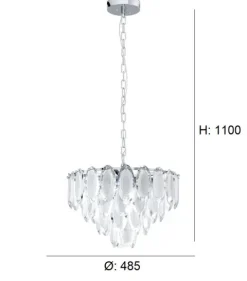 Candeeiro de Tecto Suspenso Eglo Carvario 39721 Ø485mm