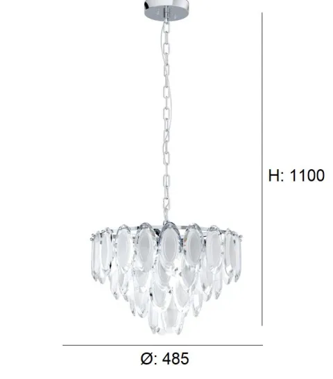 Candeeiro de Tecto Suspenso Eglo Carvario 39721 Ø485mm