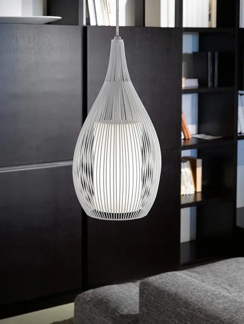 Candeeiro de tecto suspenso eglo razoni branco 92251