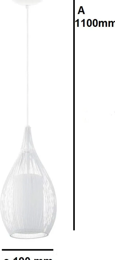 Candeeiro de tecto suspenso eglo razoni branco 92251