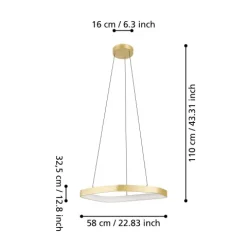 Candeeiro de tecto suspenso eglo led Vallerosa 900917