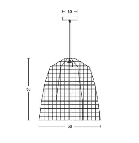 Candeeiro de tecto suspenso E27 MAX 60W EM VIME PZA20230 zambelis