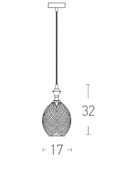 Candeeiro de Tecto Suspenso em Vidro Fumado Cinza 1XE27 PZA1987 zambelis