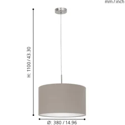 Candeeiro de Tecto Suspenso Eglo Pasteri Toupeira Ø380mm 31572