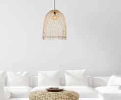 Candeeiro de Tecto Suspenso em Bambu PZA18181 - Zambelis