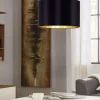 Candeeiro de Tecto Suspenso Eglo Maserlo Preto/Dourado Ø530mm 31605