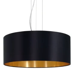 Candeeiro de Tecto Suspenso Eglo Maserlo Preto/Dourado Ø530mm 31605