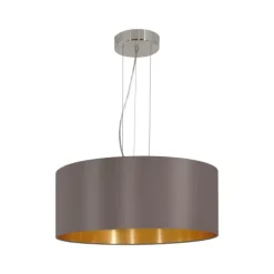 Candeeiro de Tecto Suspenso Eglo Maserlo Cappuccino/Dourado Ø530mm 31608