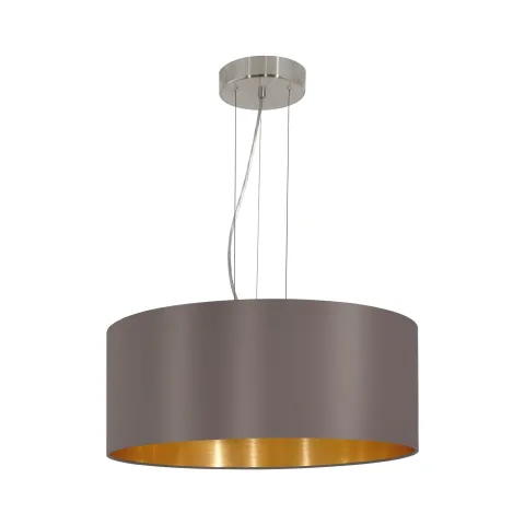 Candeeiro de Tecto Suspenso Eglo Maserlo Cappuccino/Dourado Ø530mm 31608