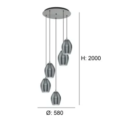 Candeeiro de Tecto Suspenso Eglo Estanys 39566