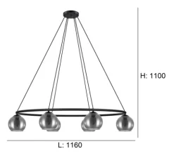 Candeeiro de Tecto Suspenso Eglo Daguella 39578