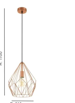 Candeeiro de Tecto Suspenso Eglo Carlton 49258