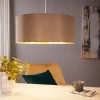 Candeeiro de Tecto Suspenso Eglo Maserlo Toupeira/Dourado Ø530mm 31607