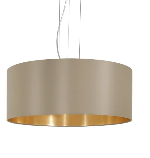 Candeeiro de Tecto Suspenso Eglo Maserlo Toupeira/Dourado Ø530mm 31607