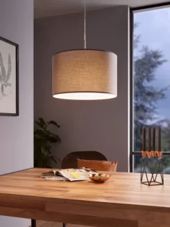 Candeeiro de Tecto Suspenso Eglo Pasteri Cinza Ø380mm 31573