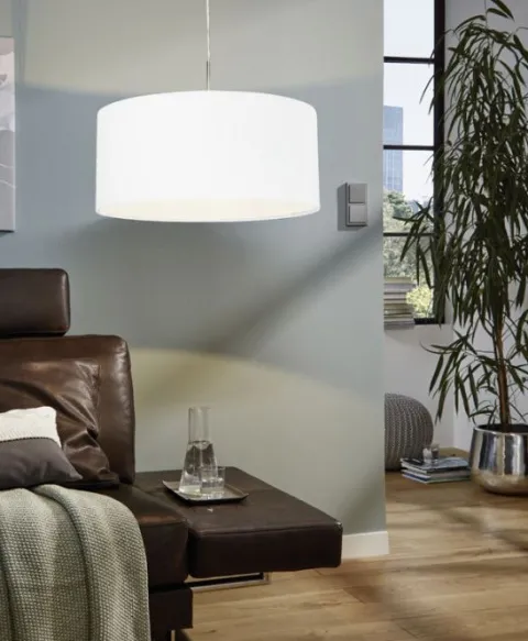 Candeeiro de Tecto Suspenso Eglo Pasteri Branco Ø530mm 31575