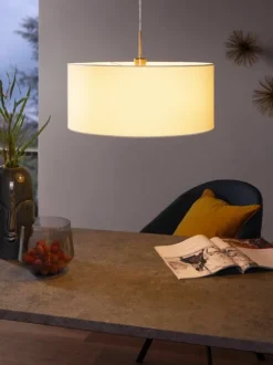 Candeeiro de Tecto Suspenso Eglo Pasteri Branco Ø530mm 31575