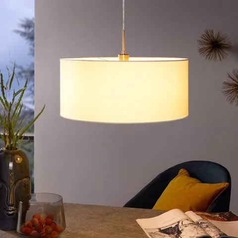Candeeiro de Tecto Suspenso Eglo Pasteri Branco Ø530mm 31575