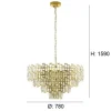 Candeeiro de Tecto Suspenso Eglo Calmeilles Dourado 39614 Ø780mm