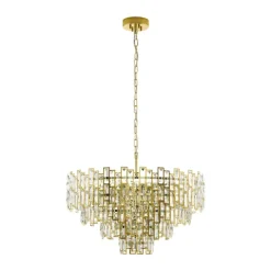 Candeeiro de Tecto Suspenso Eglo Calmeilles Dourado 39614 Ø780mm