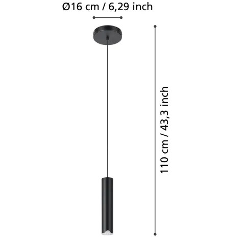 Candeeiro de tecto suspenso eglo Balamorta-Z 901123