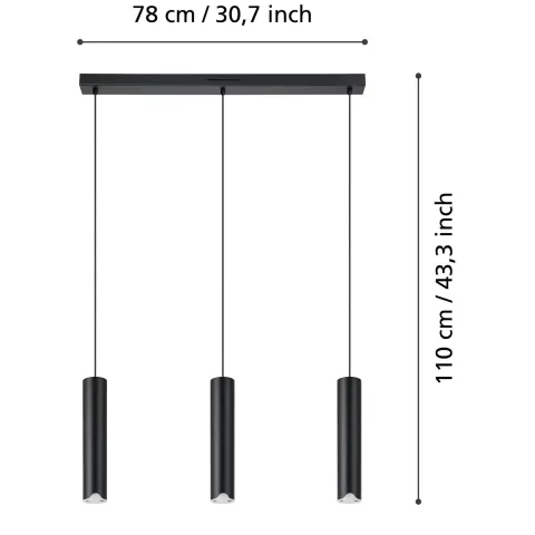 Candeeiro de tecto suspenso eglo Balamorta-Z 901124
