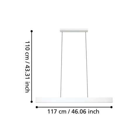 Candeeiro de tecto suspenso eglo led 900879 Andreas-Z