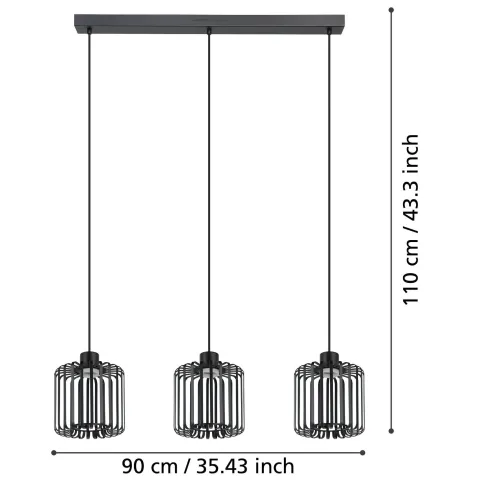 Candeeiro de tecto suspenso eglo led 900724 Ginestrone-Z