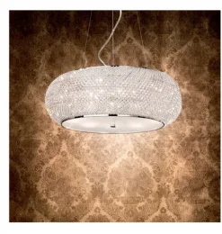 Candeeiro de tecto suspenso Ideal Pasha SP14 Cromo 164977