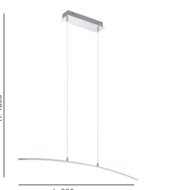 Candeeiro de Tecto Suspenso Led Eglo Lasana 32048