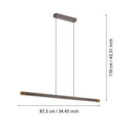 Candeeiro de Tecto Suspenso Led Lisciana Eglo 900174