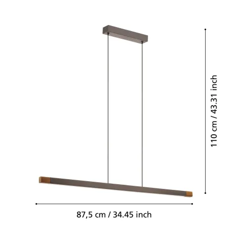 Candeeiro de Tecto Suspenso Led Lisciana Eglo 900174