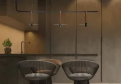 Candeeiro de tecto suspenso LED BLACKLEATHER PZA18138B - Zambelis
