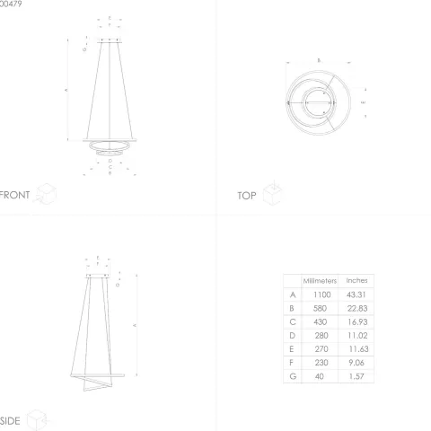 Candeeiro de tecto suspenso led eglo Lobinero-z 900479