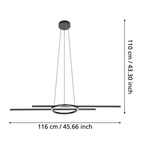 Candeeiro de tecto suspenso led eglo Zillerio-z 900398