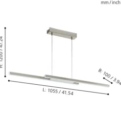 Candeeiro de tecto suspenso led eglo fraioli-z 900077