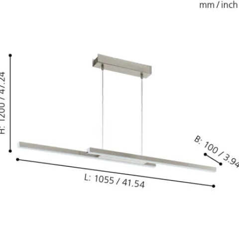 Candeeiro de tecto suspenso led eglo fraioli-z 900077