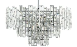 Candeeiro de Tecto Suspenso Moderno Eglo Calmeilles 1 Cromado 39626 Ø630mm
