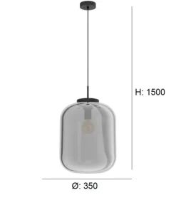 Candeeiro de Tecto Suspenso Moderno Eglo Bulciago 39674 Ø 350mm